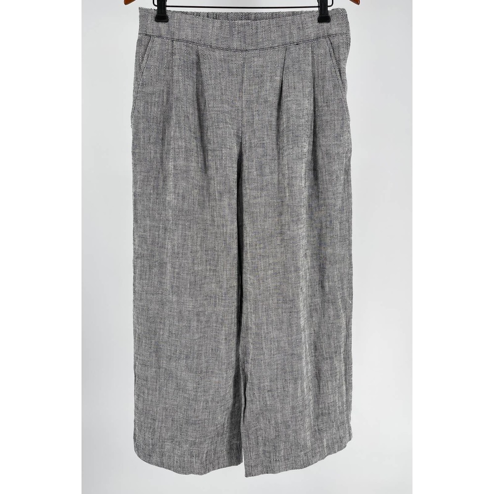 Rachel Comey Target Wide Leg Pants Black White Chevron Side Zip Size 10